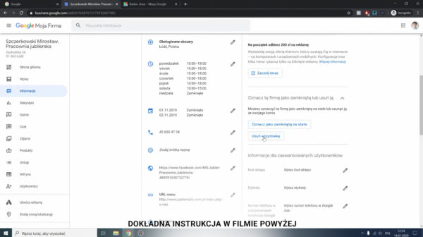 Jak usunąć duplikat wizytówki lokalizacji firmy w Mapach Google 4 600x336